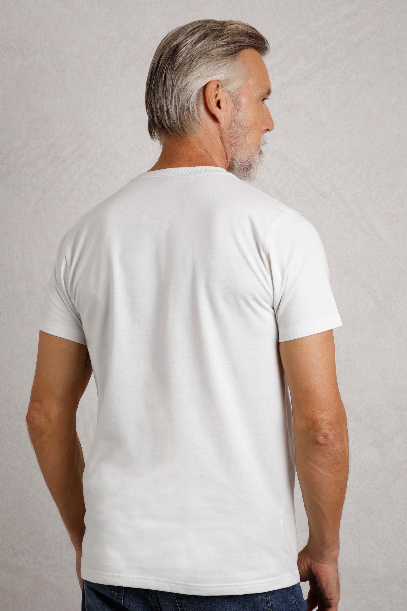 Weird Fish Weird Fish Men's Hooked Branded T-Shirt in Ivory - 3