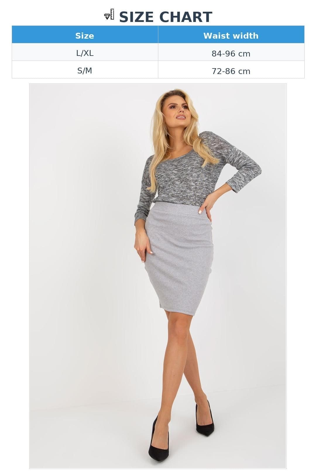 Love Lace Love Lace Women's Clasp Free Cotton Skirt for Everyday Wear in Grey - 4