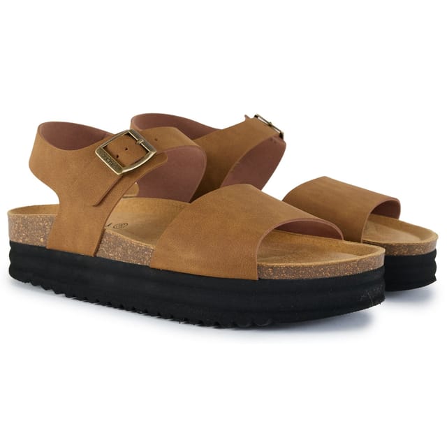 V.GAN V.GAN Women's Clove Comfort Footbed Sandals in Tan - 2
