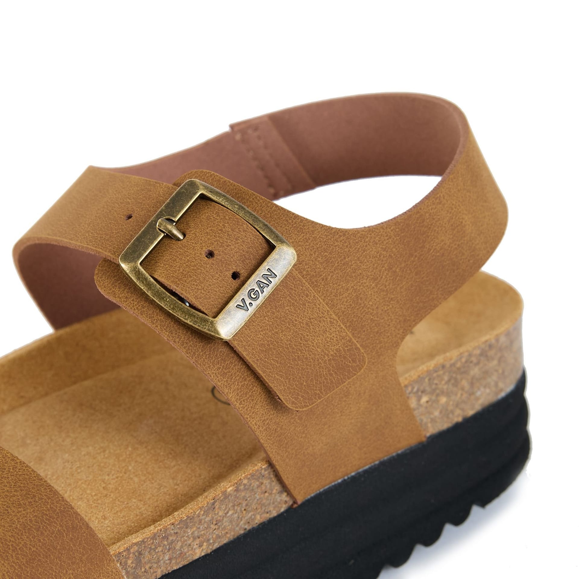 V.GAN V.GAN Women's Clove Comfort Footbed Sandals in Tan - 4