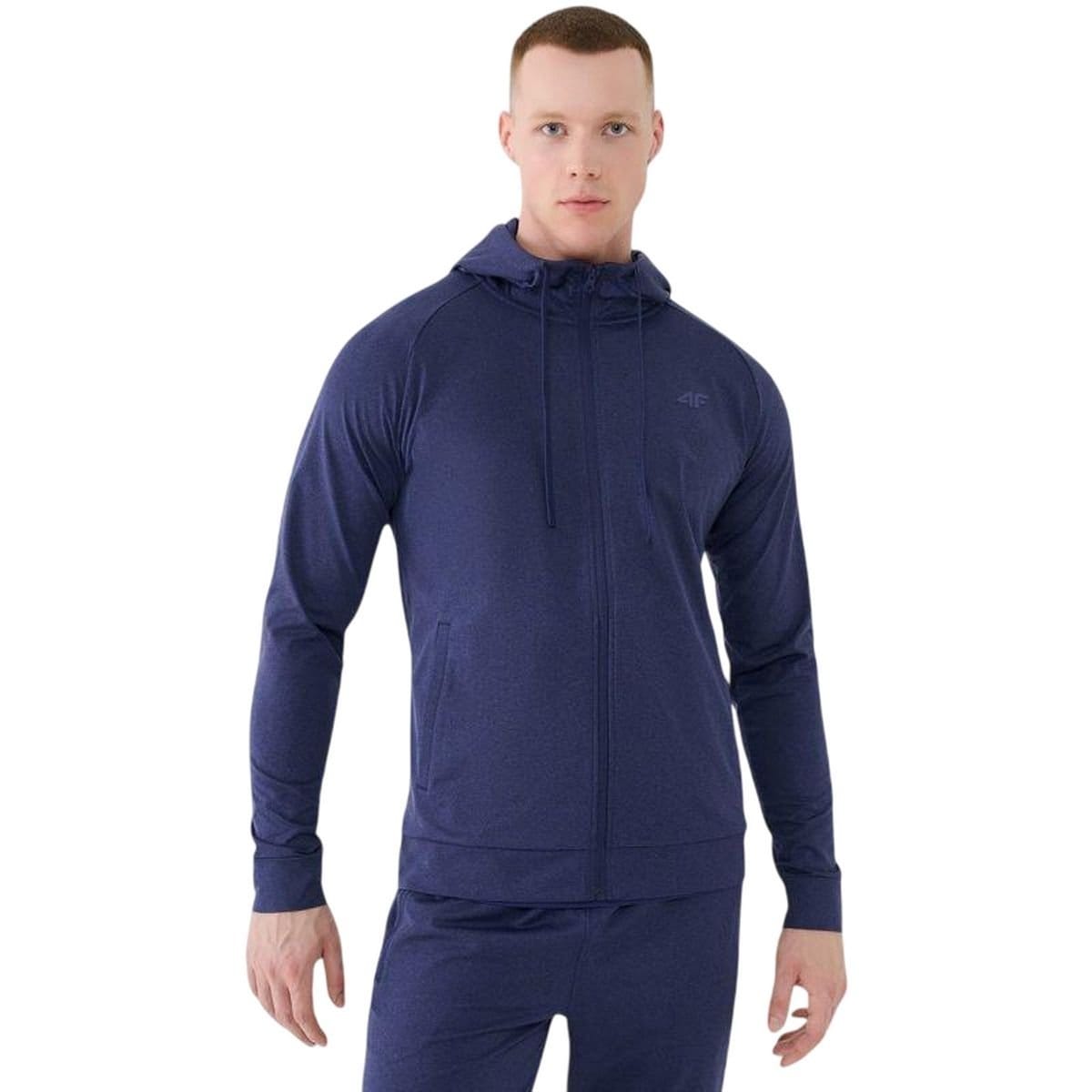 4F 4F Men's WSS25TFSWM512 Full Zip Hoodie in Navy - 4