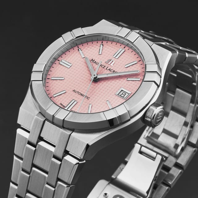 Maurice Lacroix Maurice Lacroix Women's 'Aikon' Pink Dial Stainless Steel Bracelet Automatic Watch - 2
