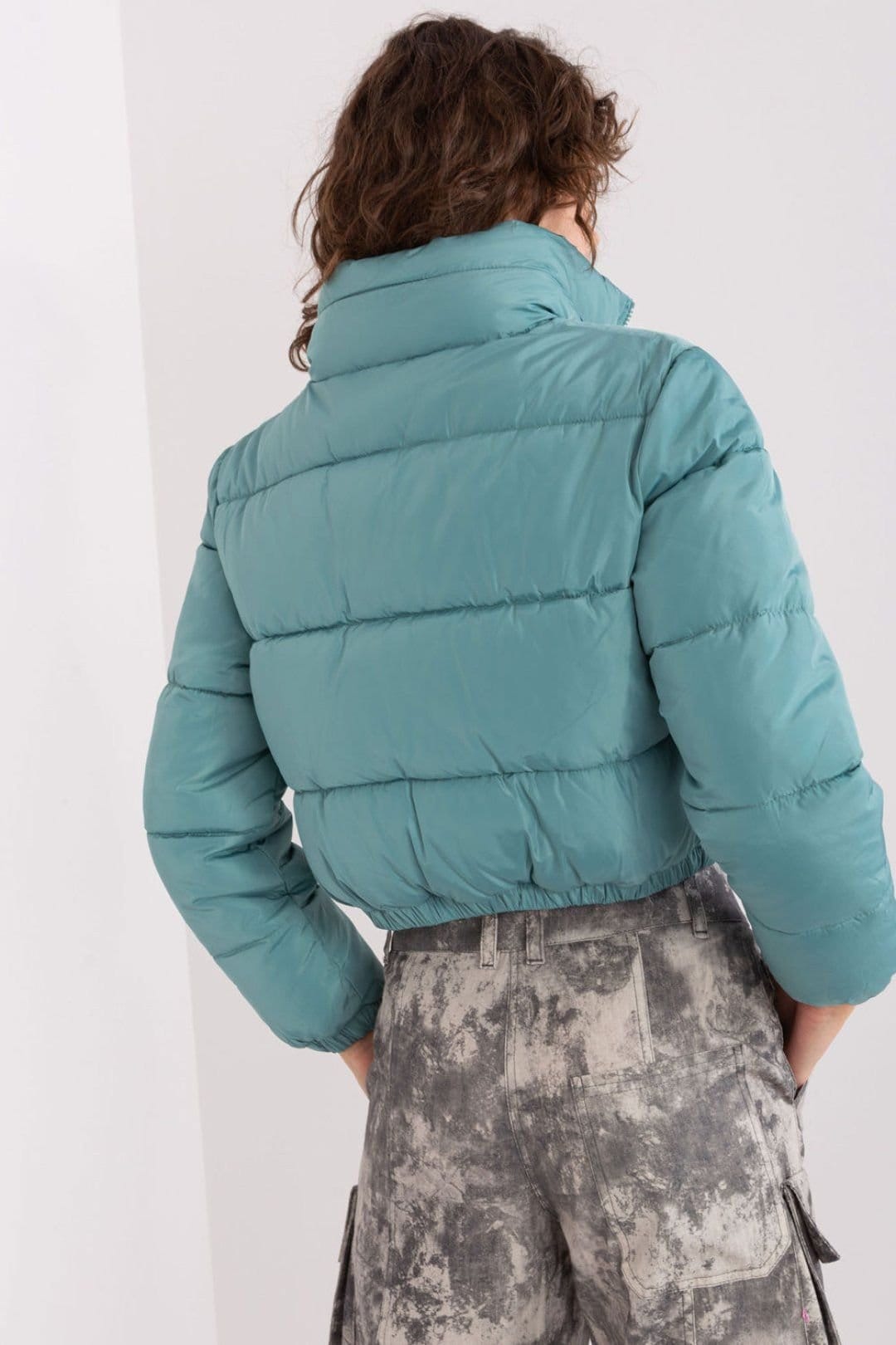 Love Lace Love Lace Women's Short Quilted Hooded Zip Jacket Fully Lined in Blue - 4