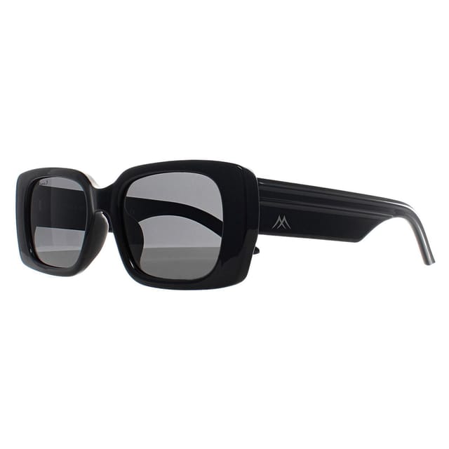 montana montana Women's Rectangle Shiny Black Smoke Polarized MP194 - 2