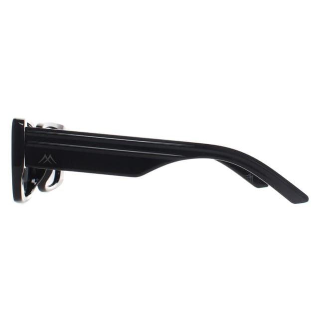 montana montana Women's Rectangle Shiny Black Smoke Polarized MP194 - 3