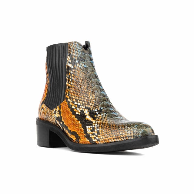 Embassy London Embassy London Women's Texas - Black & Orange Snake - 3