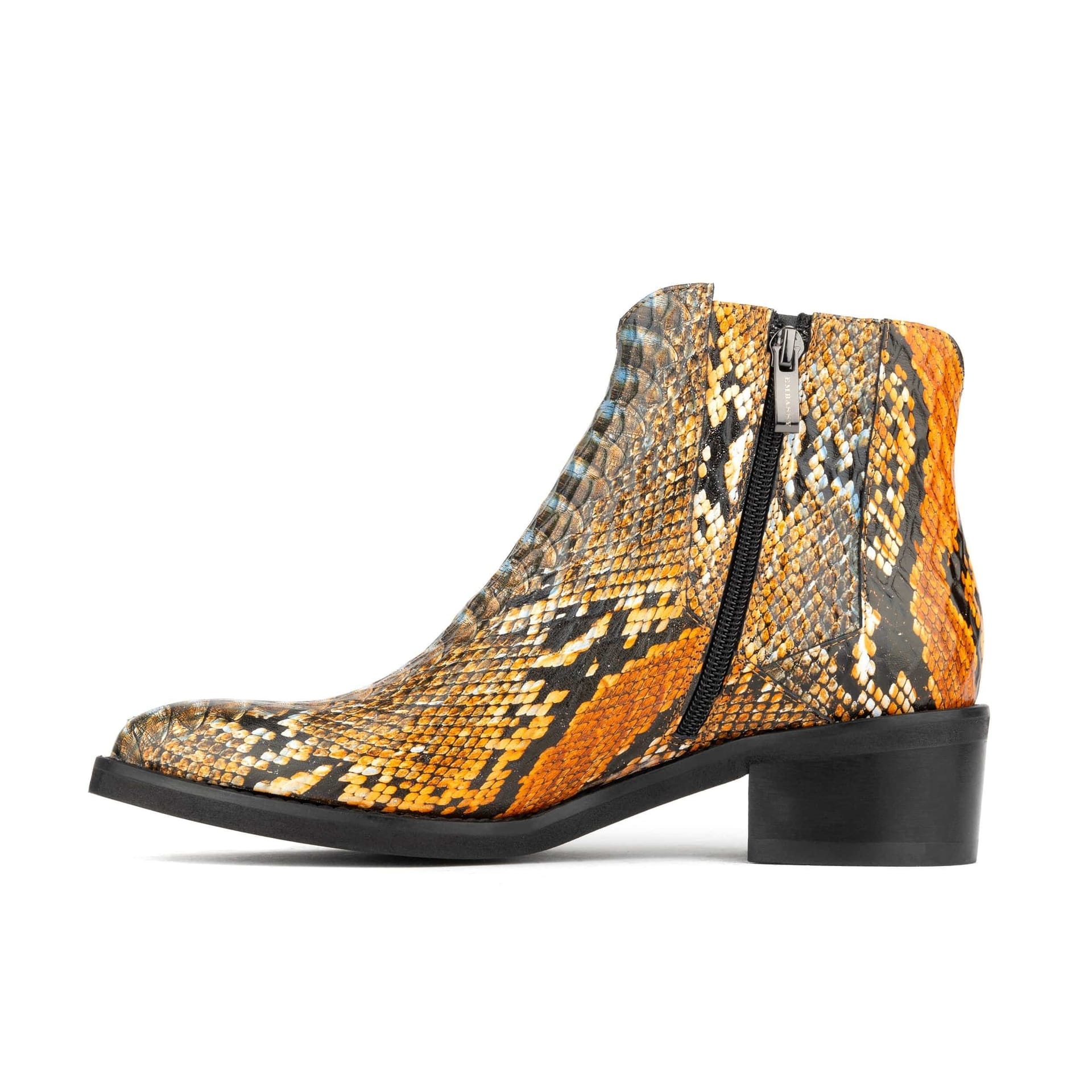 Embassy London Embassy London Women's Texas - Black & Orange Snake - 4