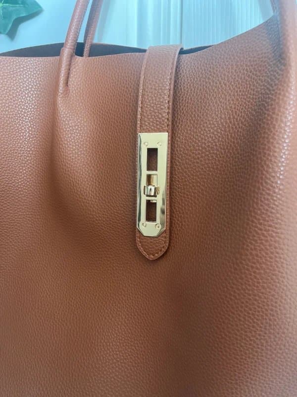 New Look new look brown leather effect handbag