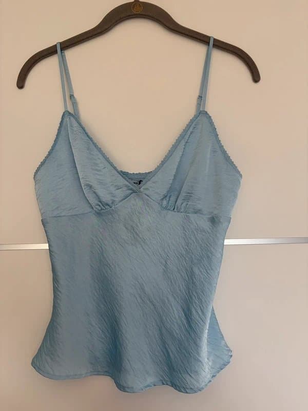 Bershka Bershka light blue satin top