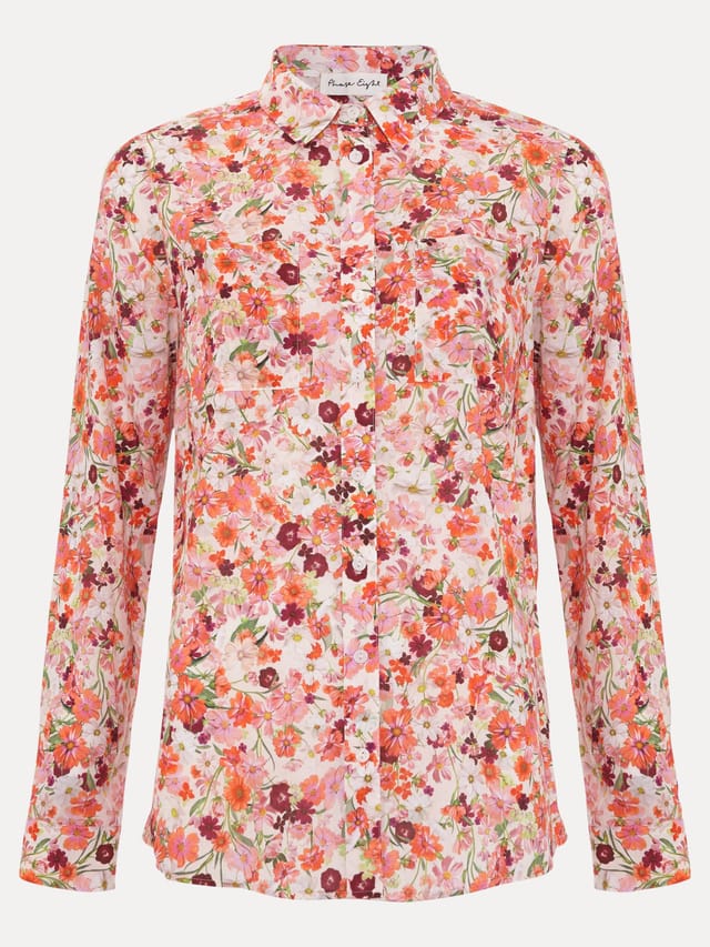 Phase Eight Phase Eight Women's Maddelena Ditsy Floral Print Shirt in Light Pink - 2