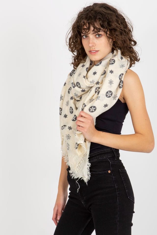 Love Lace Love Lace Women's Neckerchief Sling Scarf Multipattern Square for Styling All Day in Beige - 2