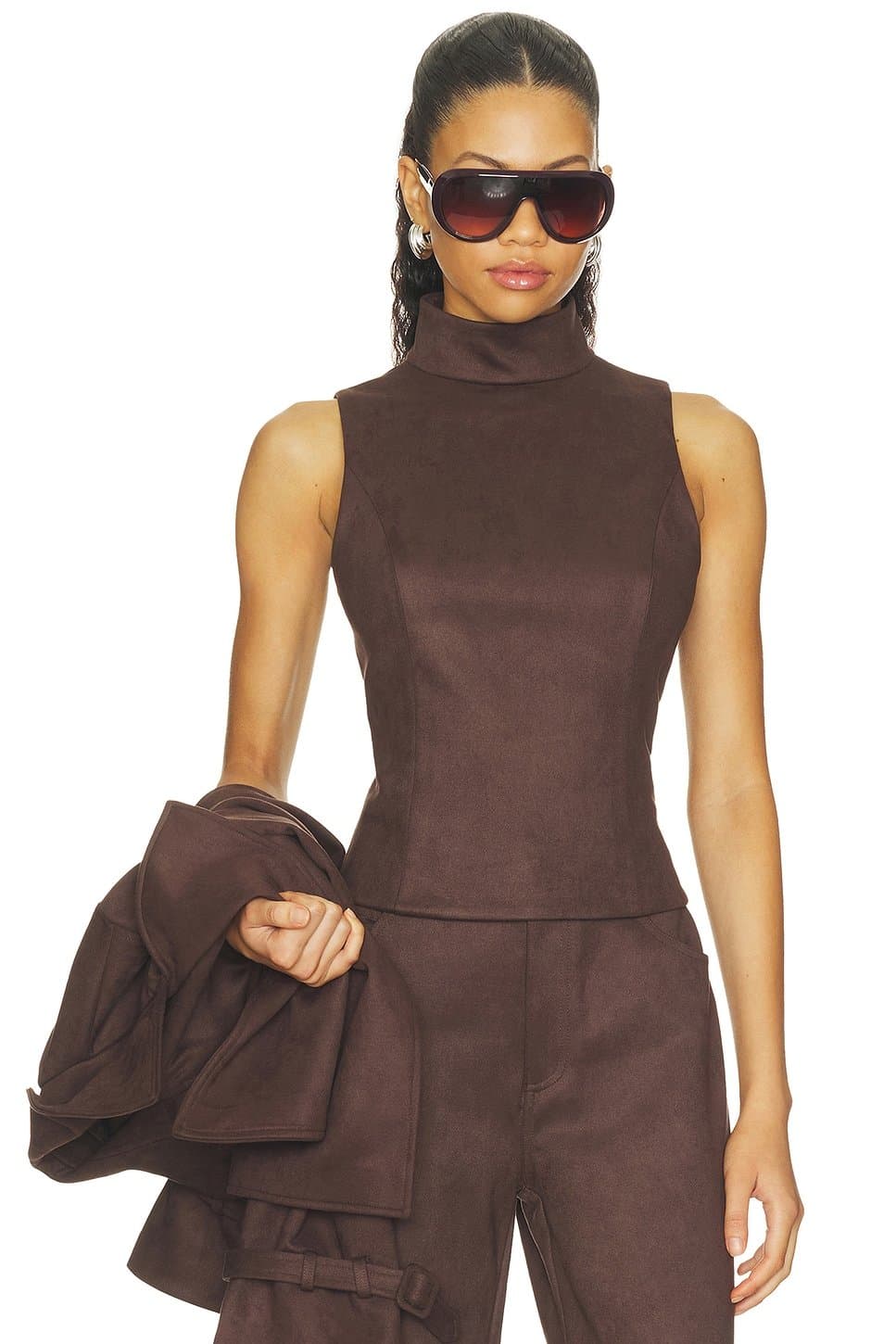 revolve Etienne Faux Suede Top
