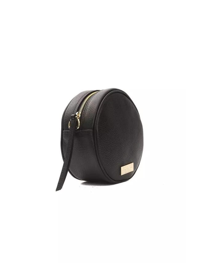 Pompei Donatella Pompei Donatella Women's Small Oval Leather Crossbody Elegance in Black - 2