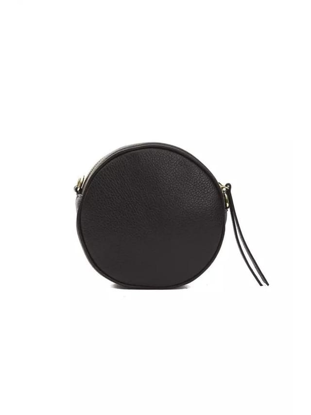 Pompei Donatella Pompei Donatella Women's Small Oval Leather Crossbody Elegance in Black - 3