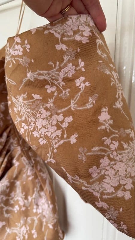 ASOS Luxe Pink Floral Brocade Dress Size 8