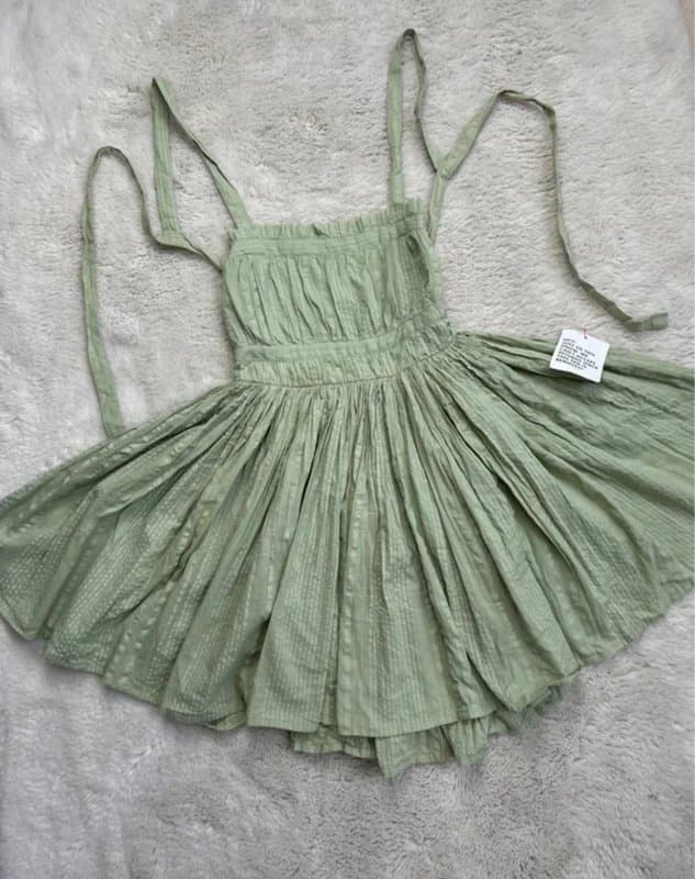 ASOS Design ASOS Design sage green ruched mini dress XS (UK 4) backless with straps