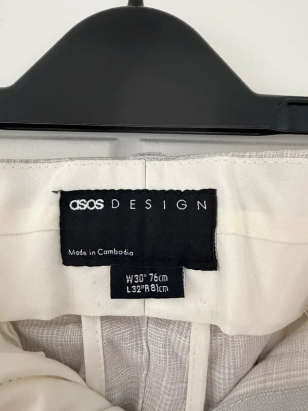 ASOS ASOS Design Wedding linen mix super skinny suit trousers