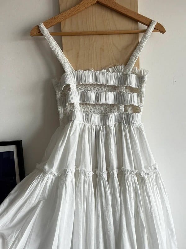 ASOS Design White open-back maxi dress, size 6 - 1