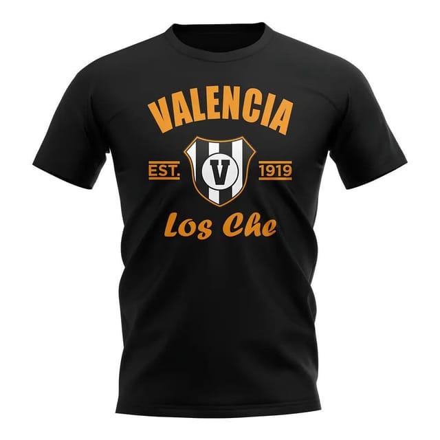 Valencia CF Valencia CF Men's Mens Established Football T-Shirt in Black - 2
