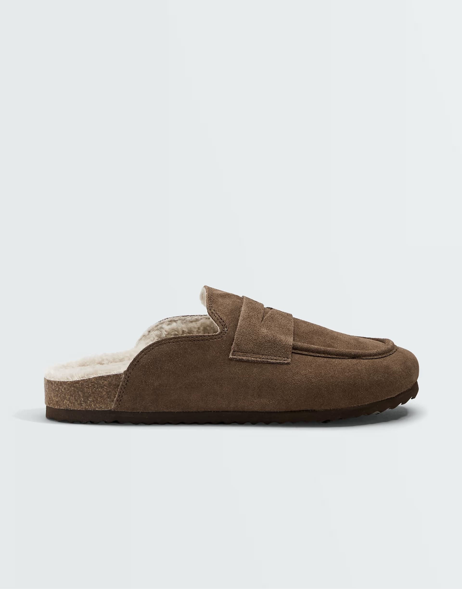 ASOS OYSHO Warm-lined suede clog in brown