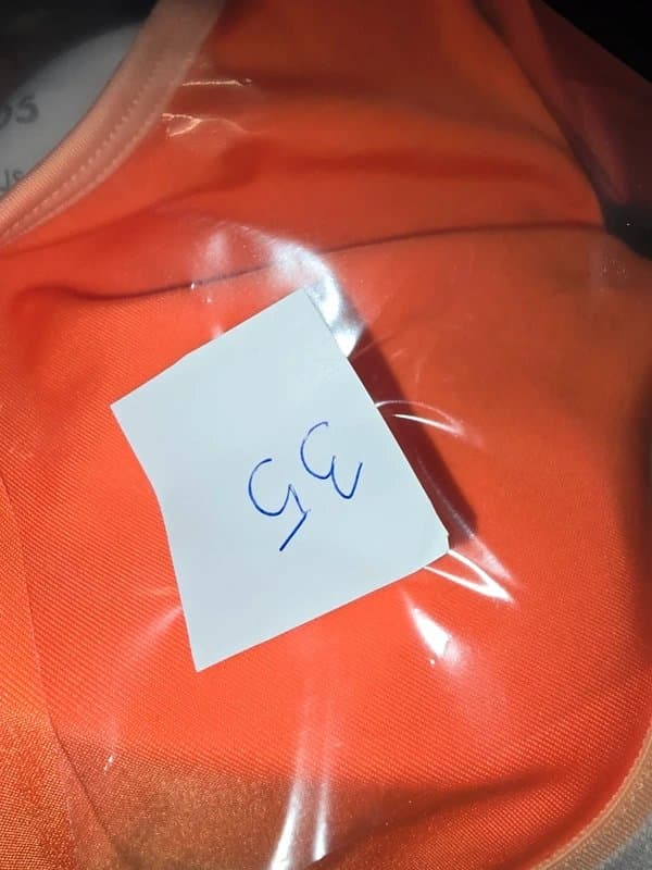 ASOS ASOS 4505 Orange Scoop Neck Swim Top UK 8