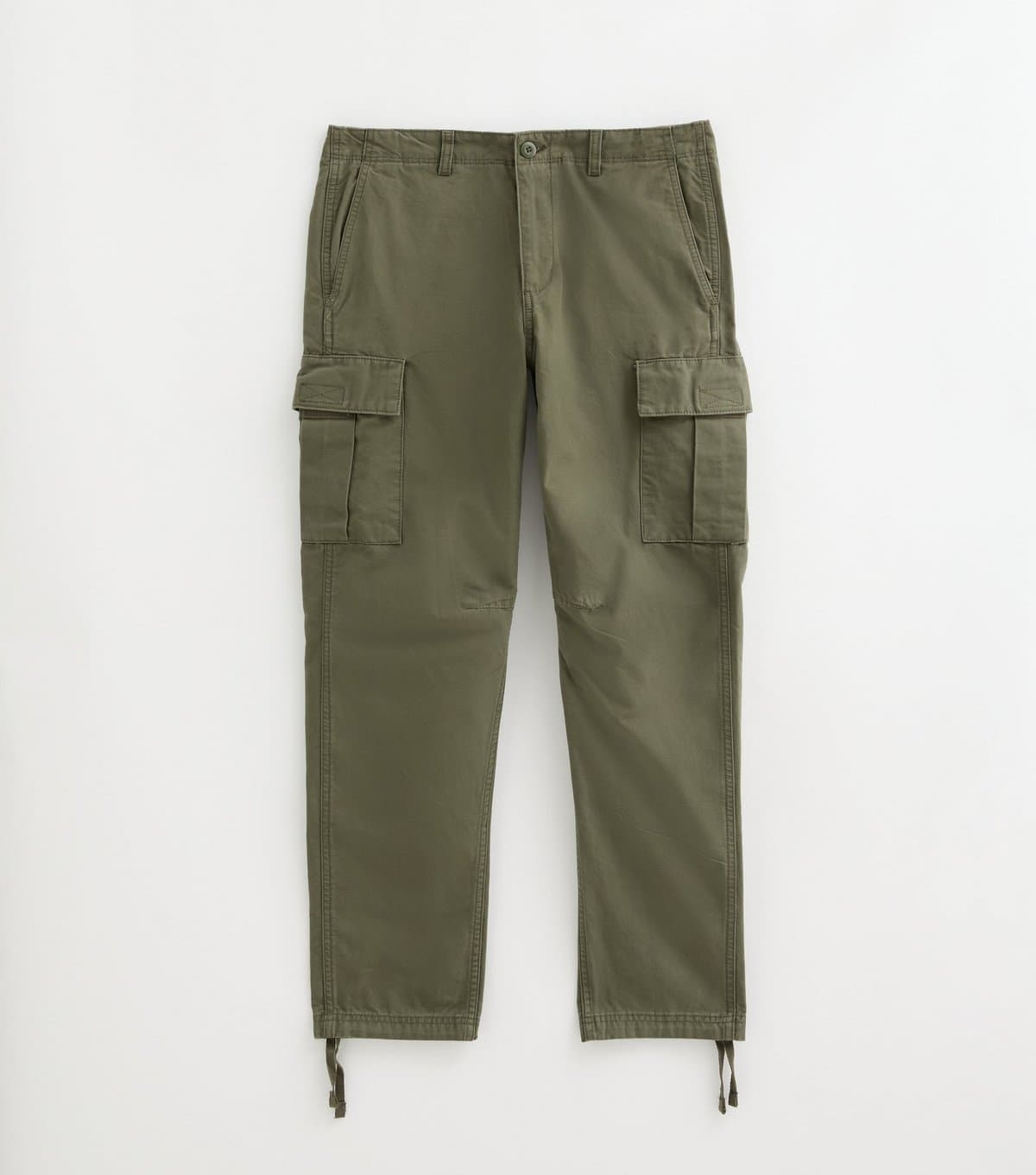 Only and Sons Men's Dark Khaki Organic Cotton Tapered Leg Cargo Trousers Only and Sons New Look
