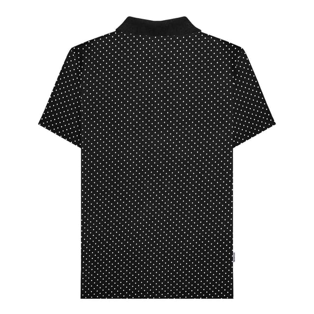 Lambretta Lambretta Men's SS24 Polka Dot Polo Shirt in Black - 2