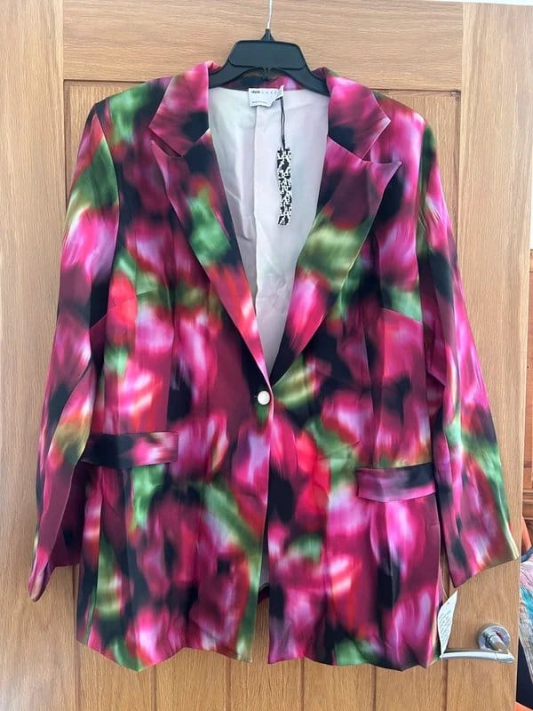 ASOS Luxe Pink Patterned Blazer