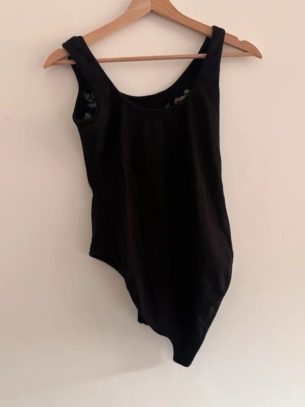 New Look Black bodysuit with floral details