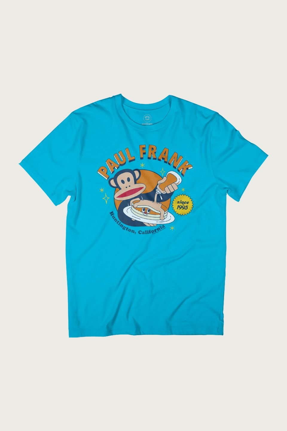 Paul Frank Paul Frank Men's Julius The Monkey Pancakes Huntington California T-Shirt in Mid Blue - 2