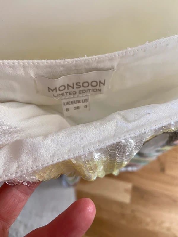 Monsoon Taylor Beyoncé sequin beaded embellished strappy dress 8