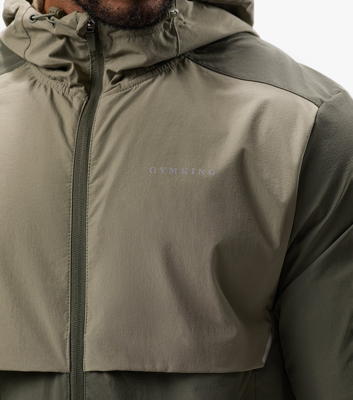 Gym King Men's Olive Green Advance Tracksuit Top Gym King New Look - 4