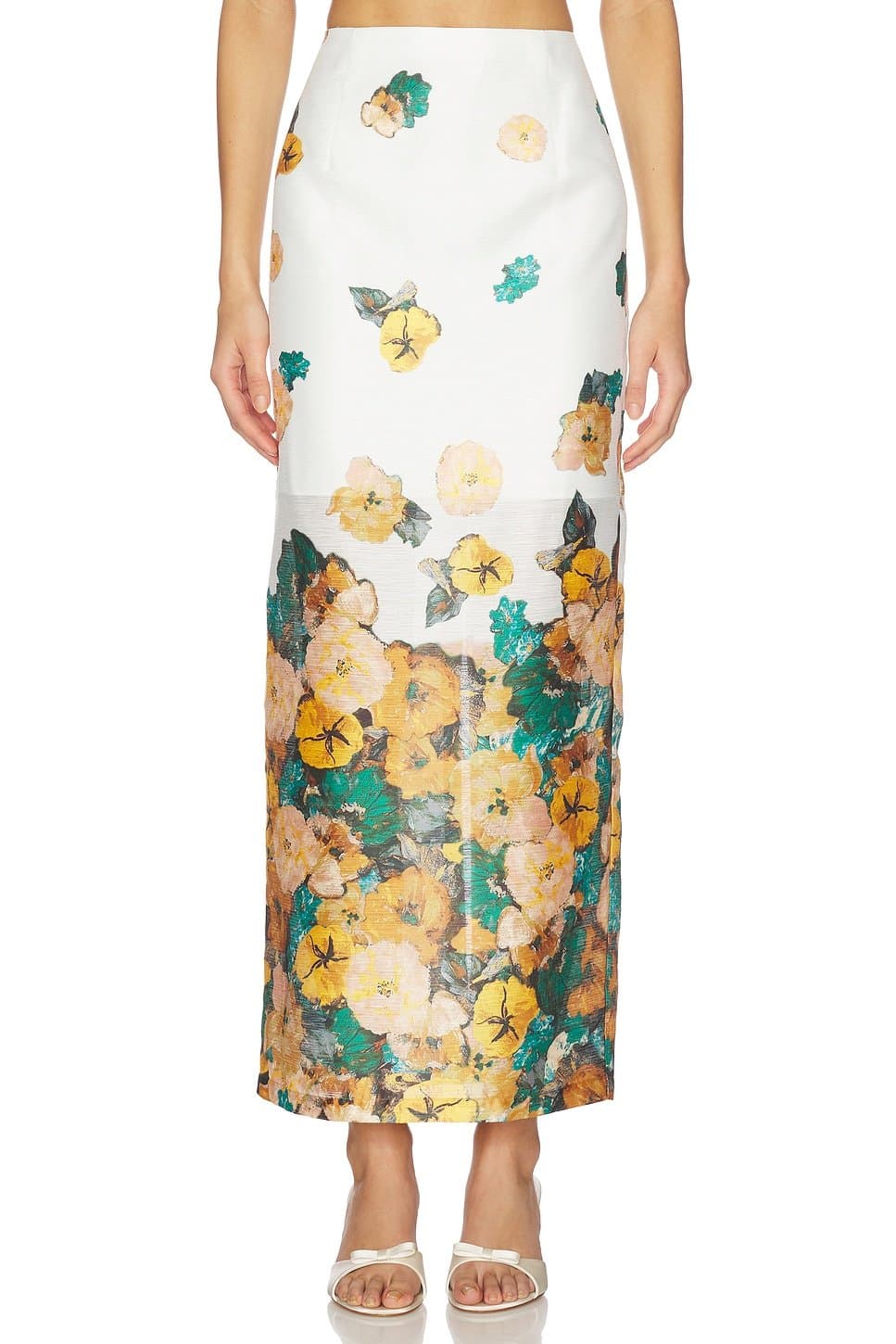 revolve Back Slit Maxi Flat Front Pencil Skirt