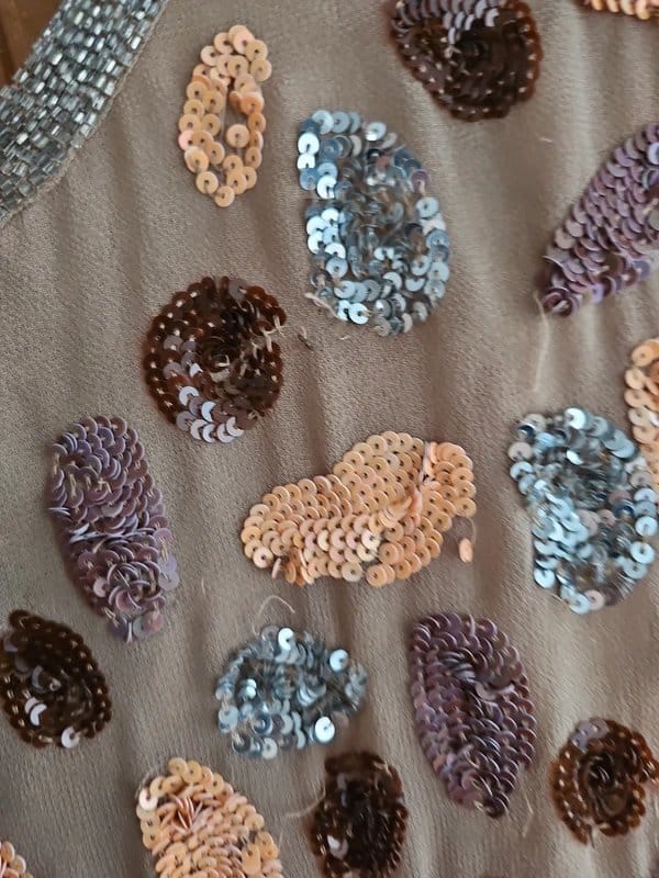 ASOS Brown & Beige Sequin Dress Size 12