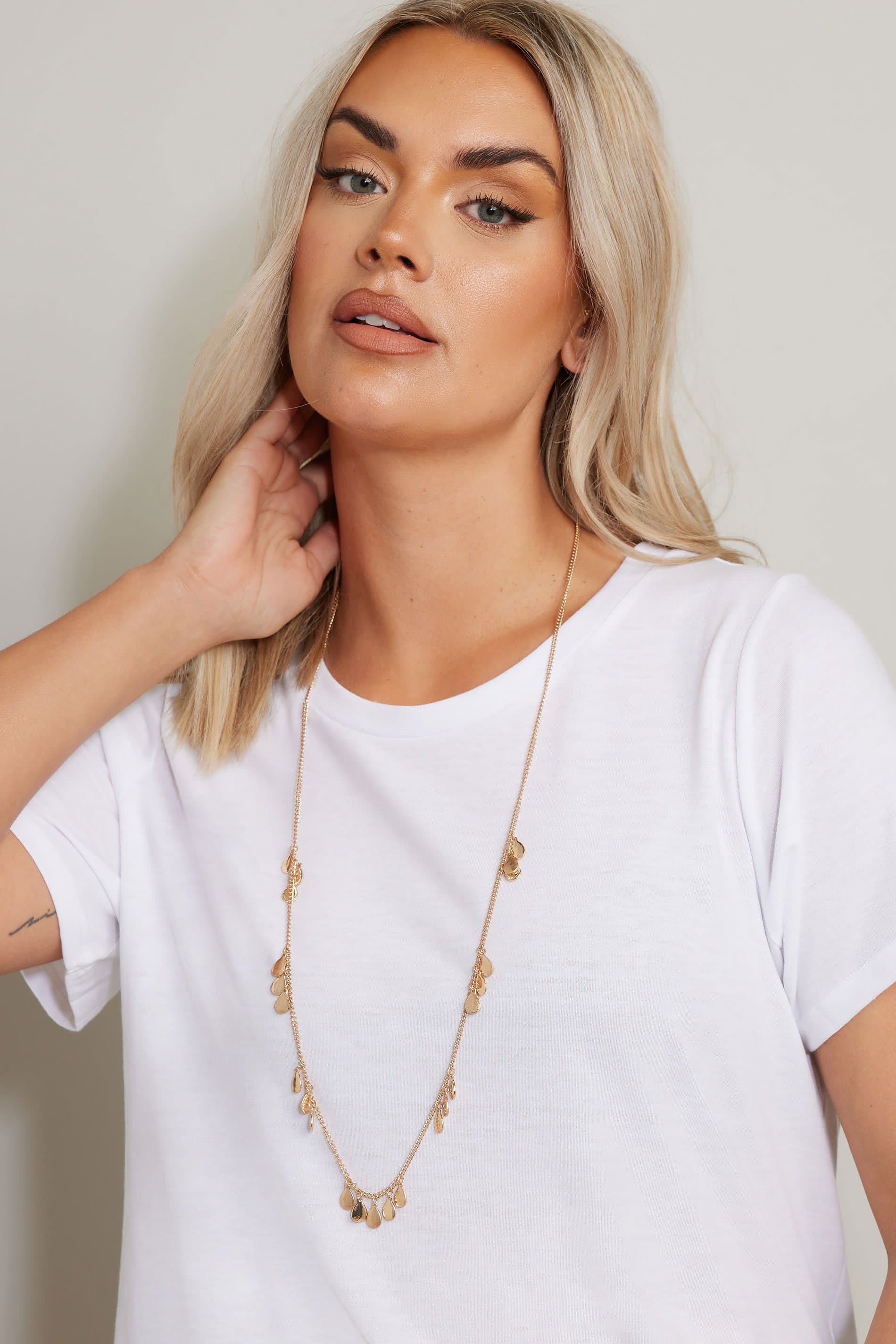 Yours Gold Tone Teardrop Pendant Necklace