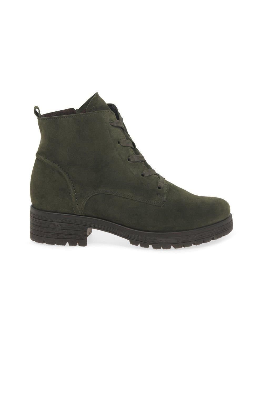 Gabor Gabor Women's 'Zumba' Olive Suede Lace-Up Ankle Boots
