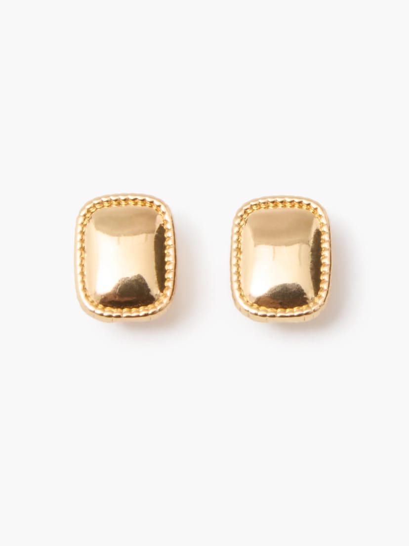 French Connection Small Square Stud Earrings Gold - 1