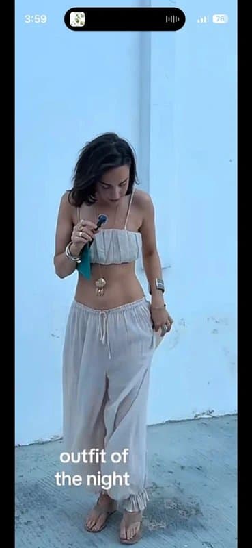 H&M Gathered ballon style trousers and top