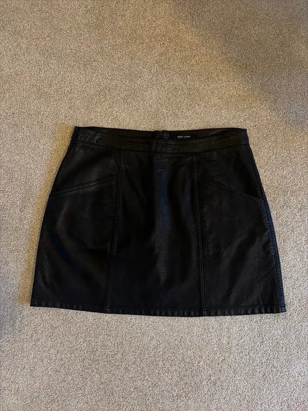 New Look Faux leather mini skirt