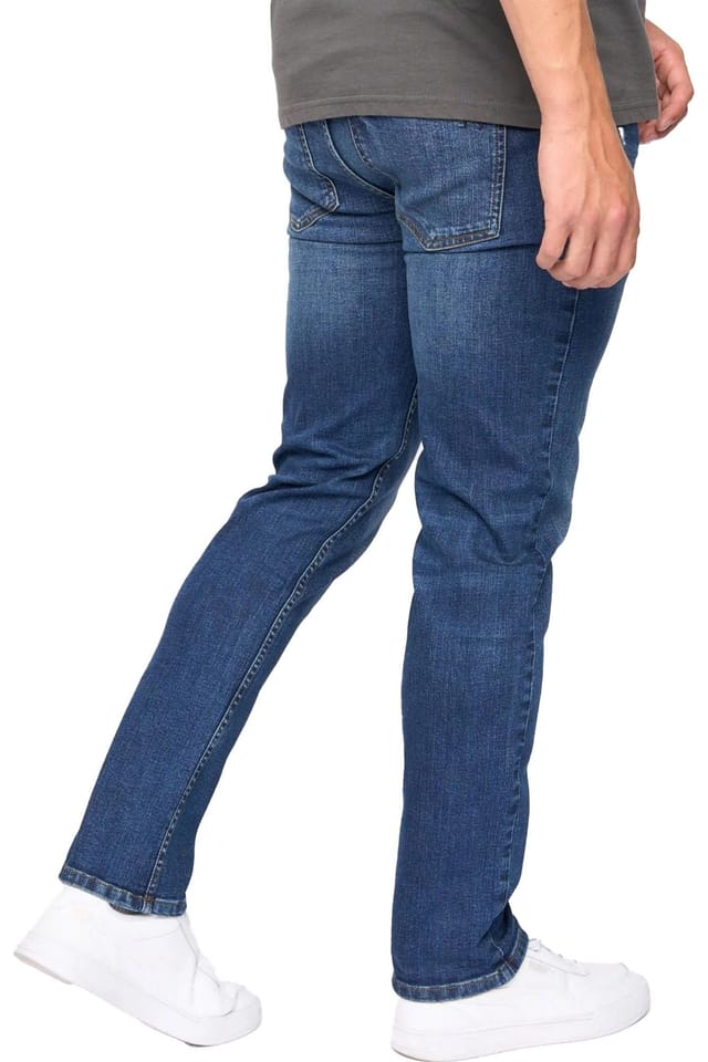 Bewley&Ritch Bewley&Ritch Men's Abingdon Mid Wash Slim Jeans in Dark Blue - 2