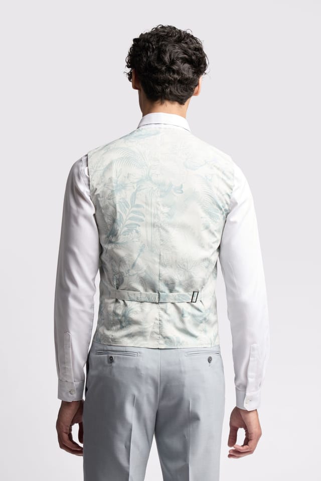 Ted Baker Ted Baker Men's Heath Slim Fit Sharkskin Waistcoat in Blue - 2