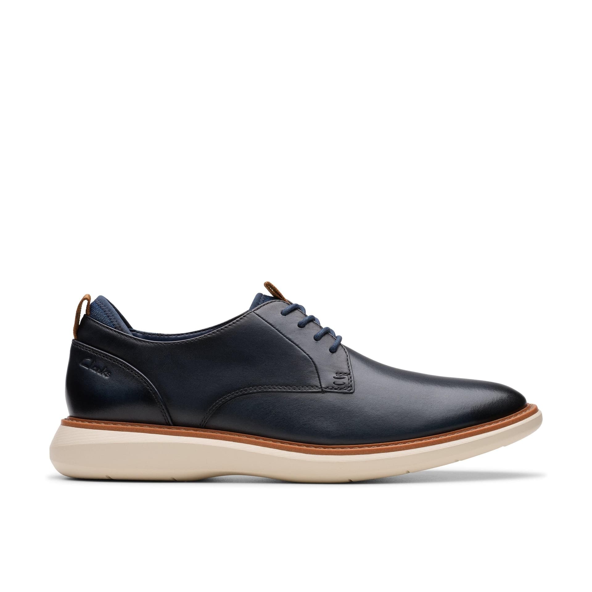 Clarks Clarks Men's Brantin Plain Navy Leather Lace Up in Blue