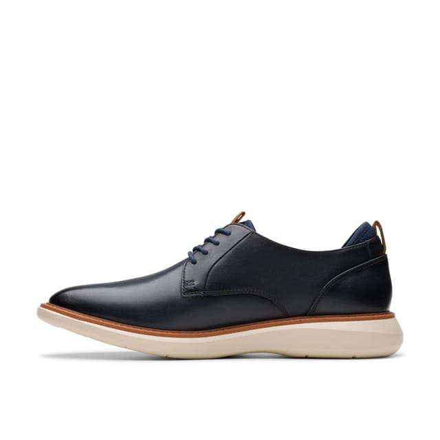 Clarks Clarks Men's Brantin Plain Navy Leather Lace Up in Blue - 2