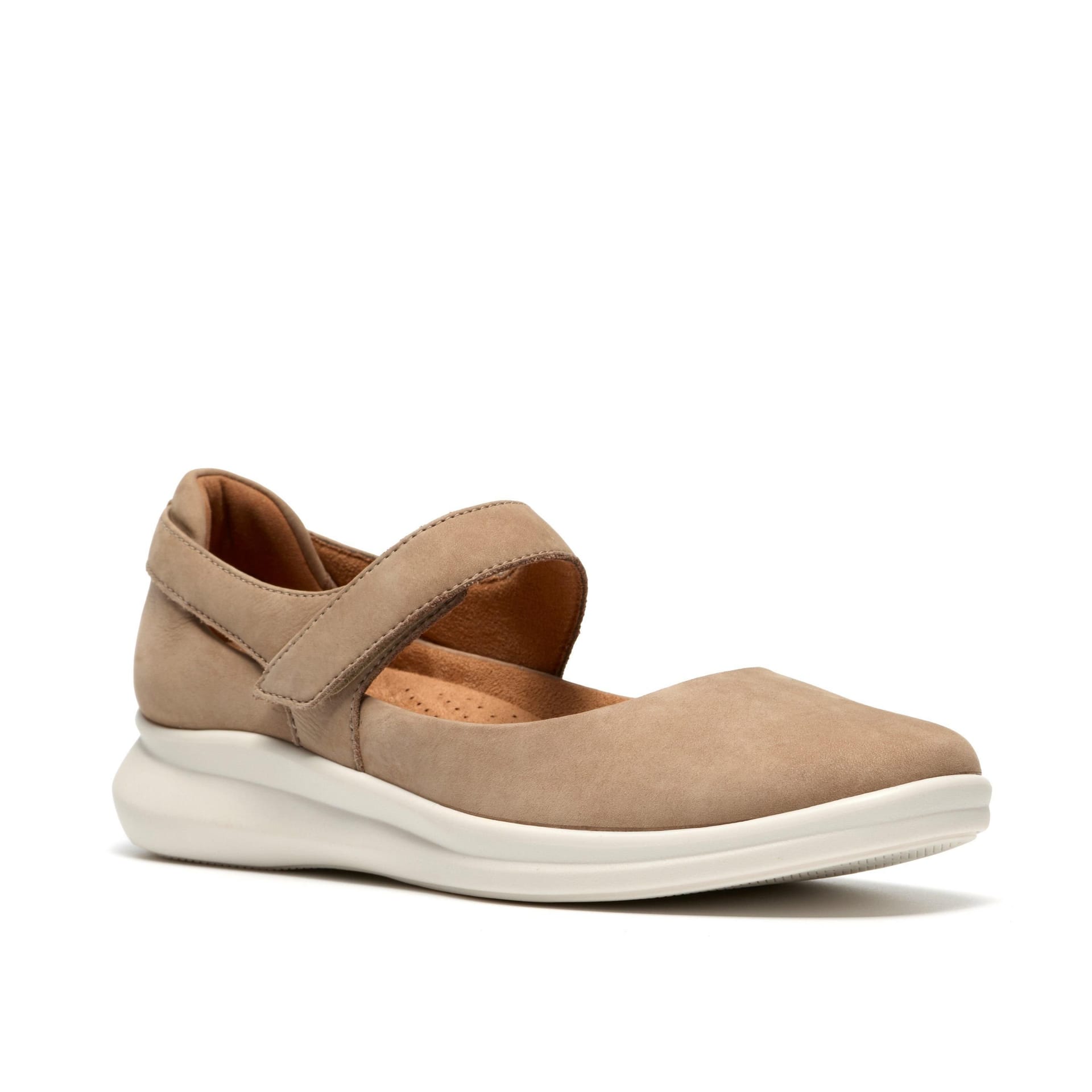 Clarks Clarks Women's Lynell Strap Taupe Nubuck Mary Jane in Beige - 4