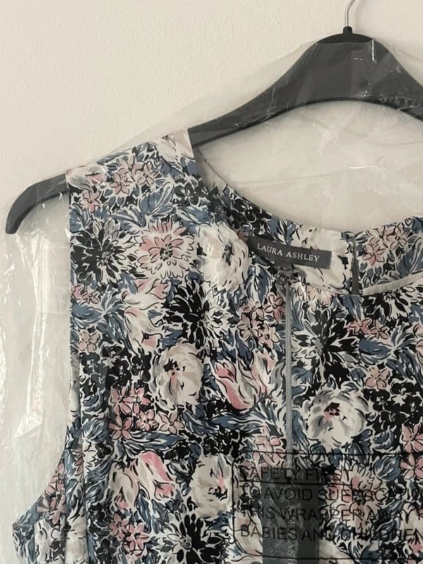 Laura Ashley Pink Floral Sleeveless Dress – RRP £100