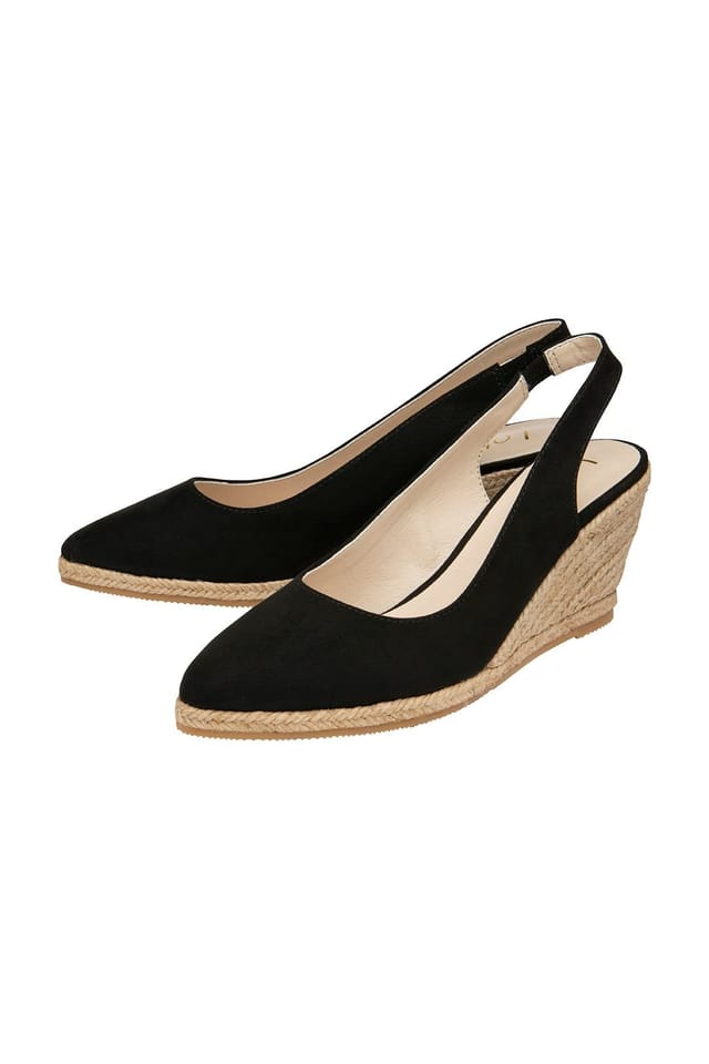 Lotus Lotus Women's Black 'Gigi' Microfibre Wedge Shoes - 2