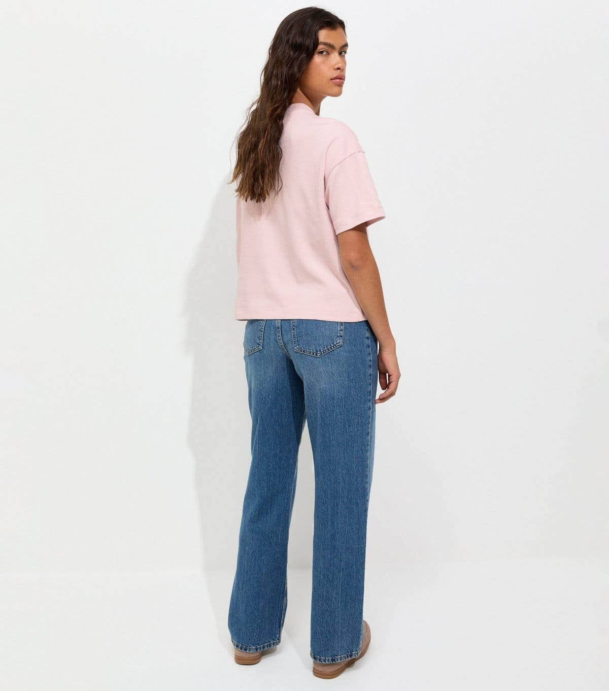 New Look Women's Light Pink Premium Heavyweight Cotton Boxy Fit T-Shirt New Look - 4