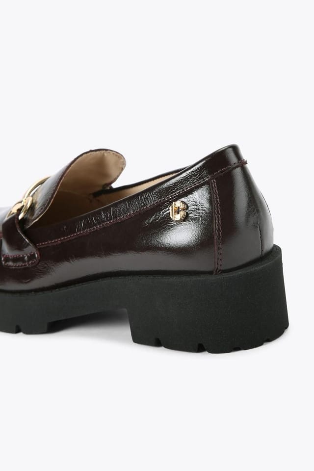 Carvela Carvela Women's 'Snap Chunky' Leather Flats in Wine - 3