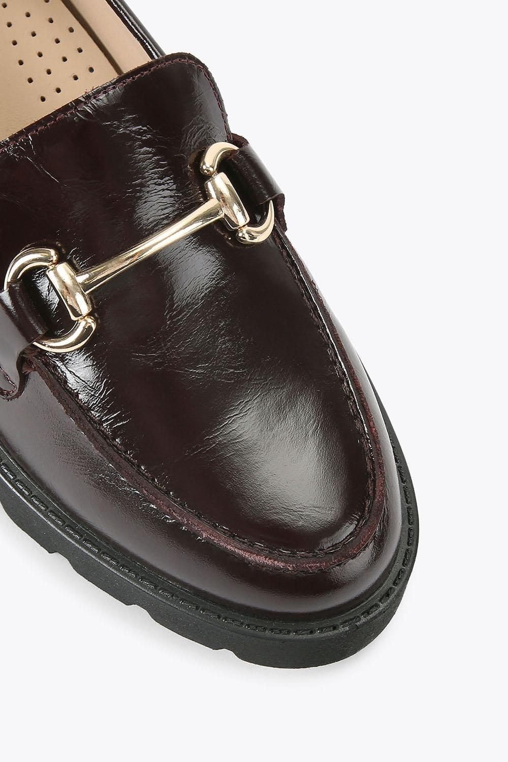 Carvela Carvela Women's 'Snap Chunky' Leather Flats in Wine - 4