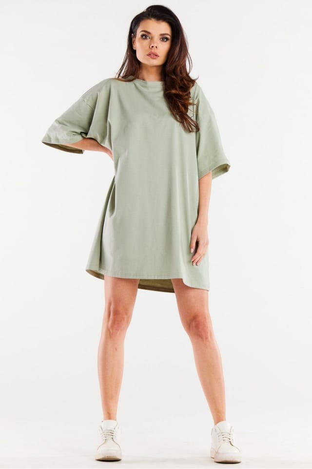 Love Lace Love Lace Women's Wide Day Dress Made in Poland in Green - 2